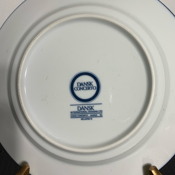Dansk Blue and White concerto Adagio 9”Plate Set of 4 - Picture 3 of 4
